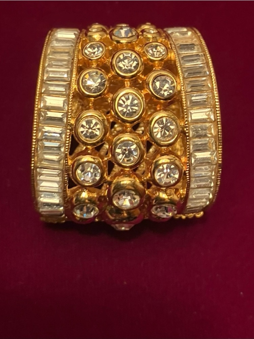 New lab grown emerald cut and princess lab grown diamond and gold silde - Picture 2 of 3